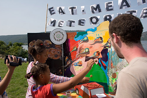 Kids trace the path of the Peekskill meteorite